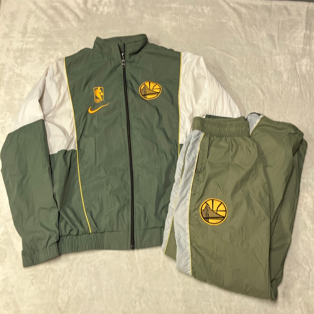 Nike Tracksuit Golden State Warriors NBA Warm Up Windbreaker Set Mens Large‎